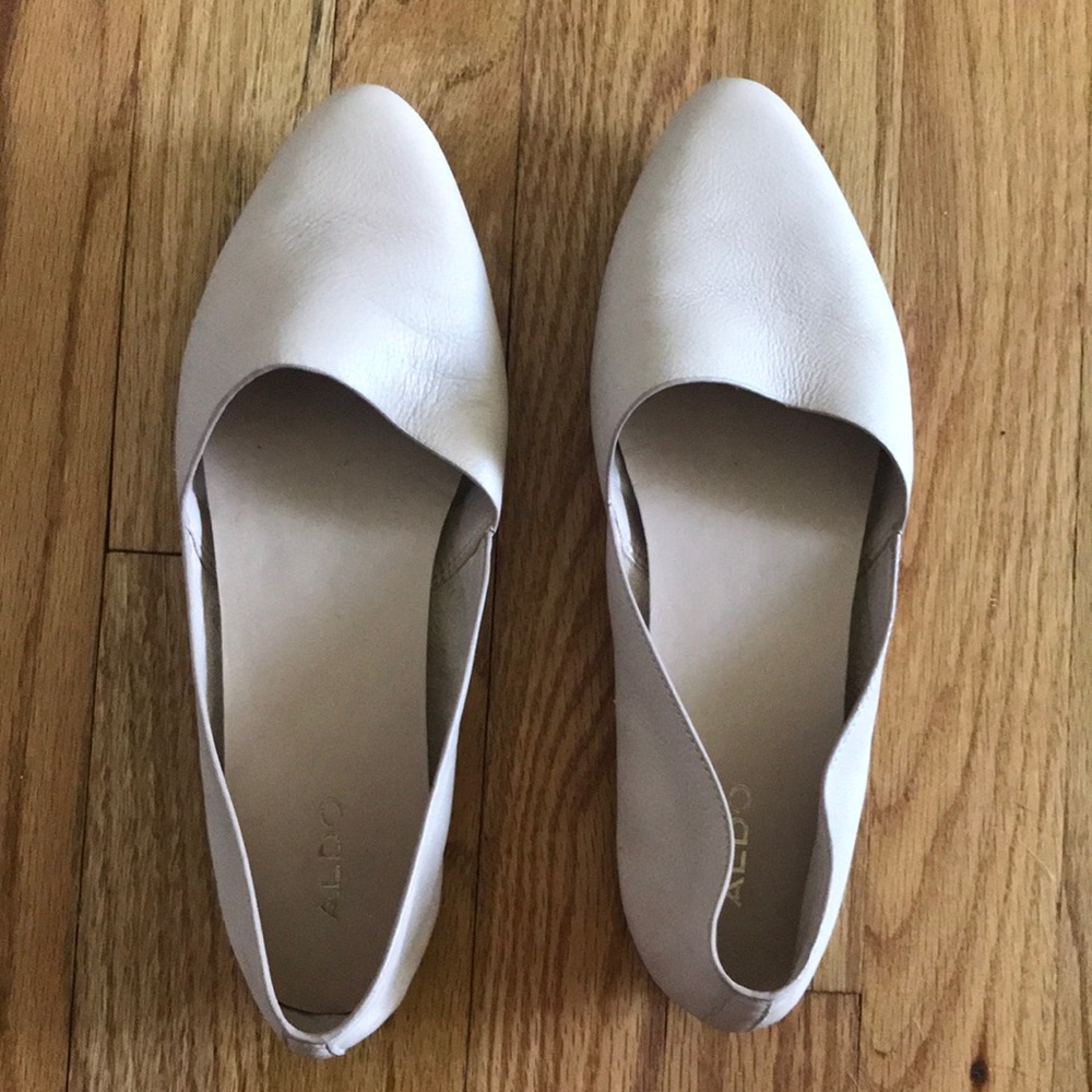 Beige flats